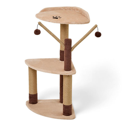 Pets at Home Oreo Scratch & Swat Cat Tower Brown