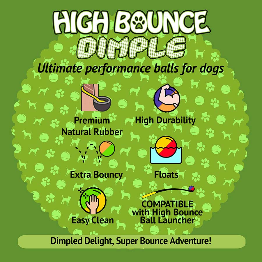 SportsPet High Bounce Dimple Edition Rubber Dog Ball Toy