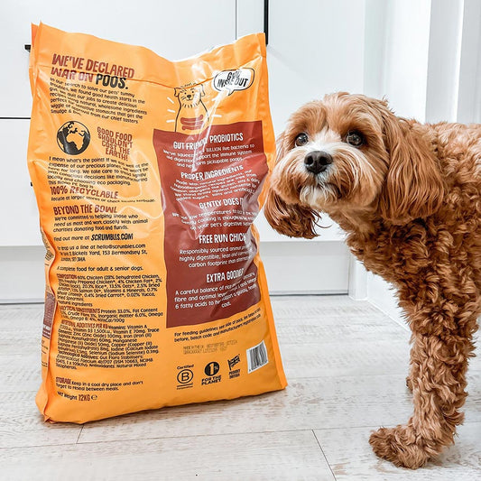 Scrumbles Complete Dry Adult and Senior Dog Food Chicken 12kg