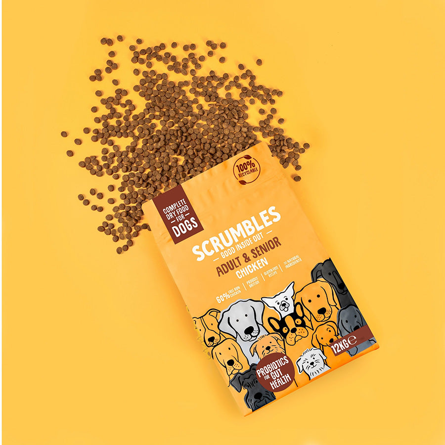 Scrumbles Complete Dry Adult and Senior Dog Food Chicken 12kg