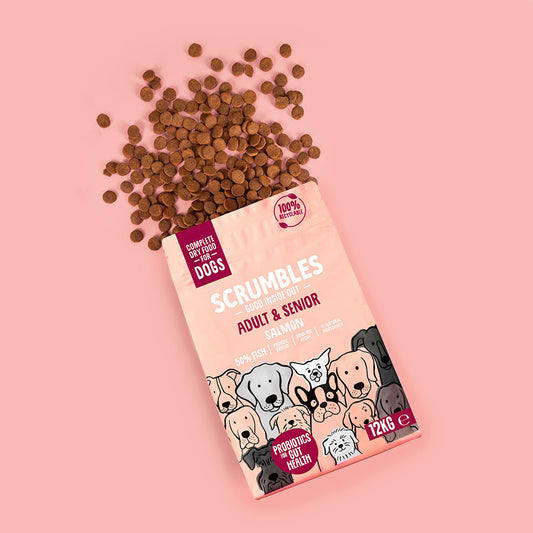 Scrumbles Complete Dry Adult and Senior Dog Food Salmon