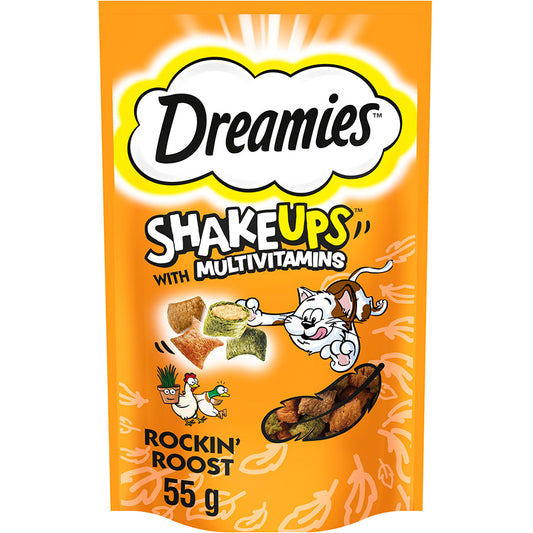 Dreamies Shakeups Multivitamin Rockin Rooster Cat and Kitten Treats 55g