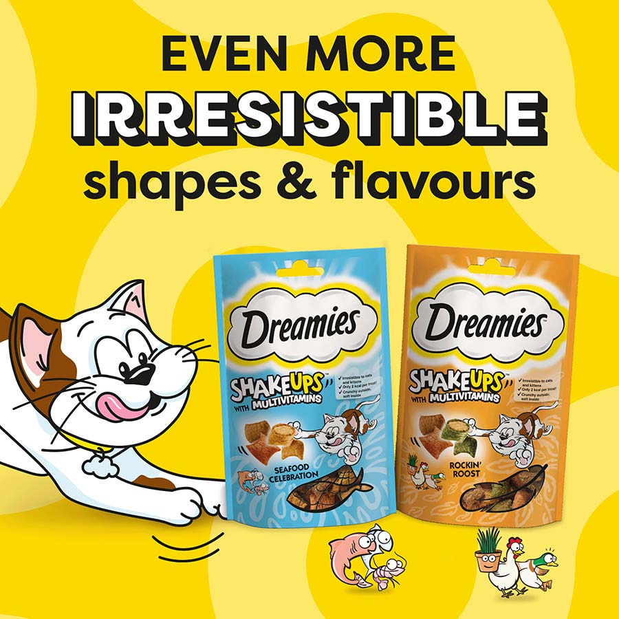 Dreamies Shakeups Multivitamin Rockin Rooster Cat and Kitten Treats 55g