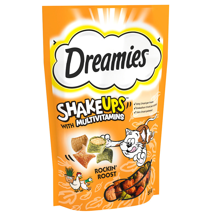 Dreamies Shakeups Multivitamin Rockin Rooster Cat and Kitten Treats 55g
