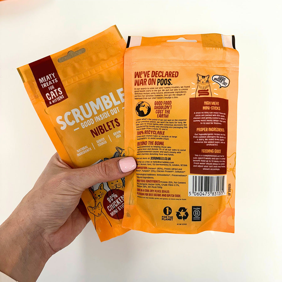 Scrumbles Niblets Meaty Cat Treats Chicken 50g