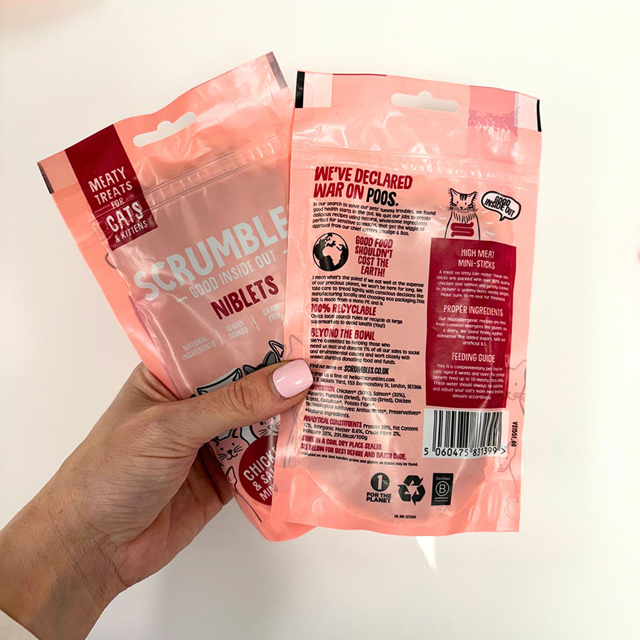 Scrumbles Niblets Meaty Cat Treats Salmon 50g