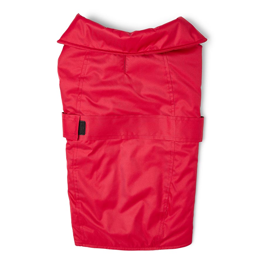 Pets at Home Fleece Lined Twill Dog Jacket Red