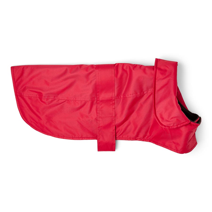 Pets at Home Fleece Lined Twill Dog Jacket Red