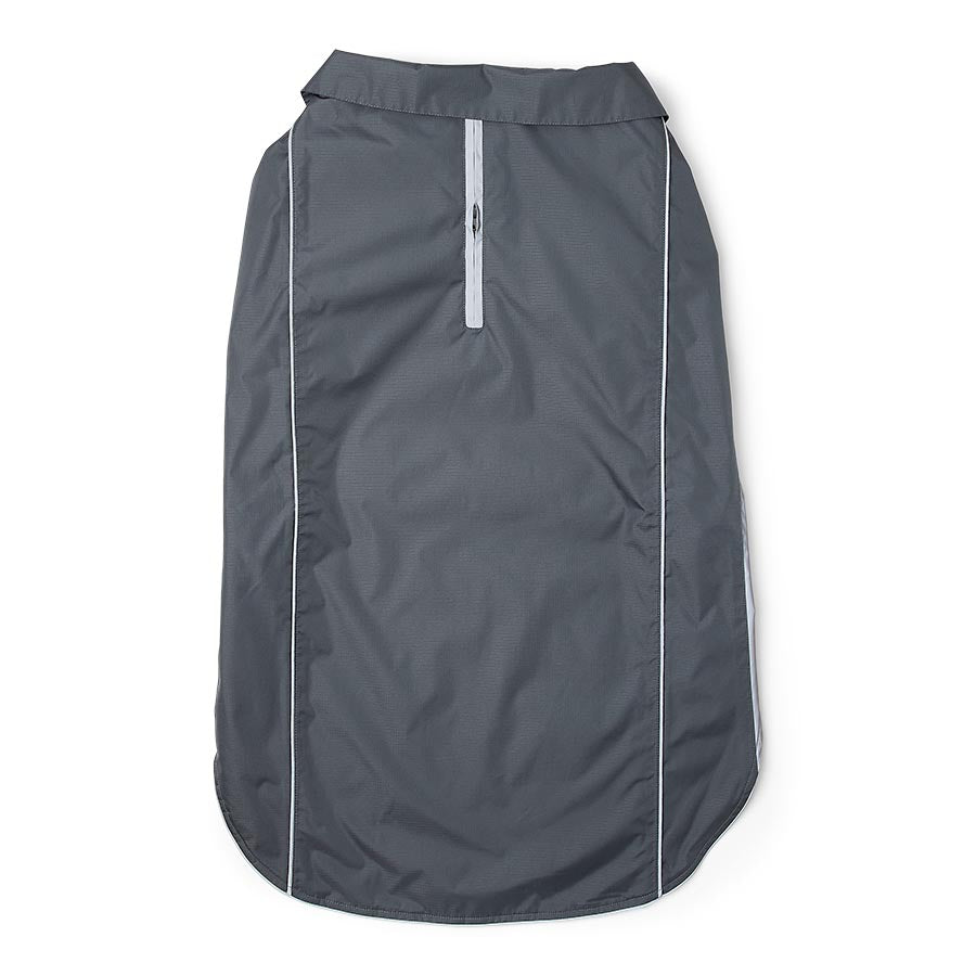 Pets at Home Ripstop Reflective Trim Dog Coat Charcoal