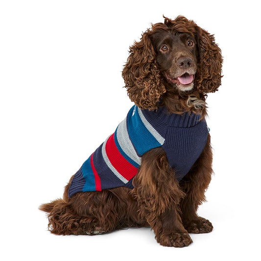 Pets at Home Striped Knitted Dog Jumper Multi-Coloured