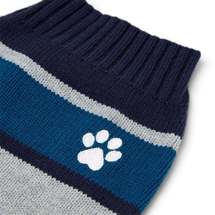 Pets at Home Striped Knitted Dog Jumper Multi-Coloured