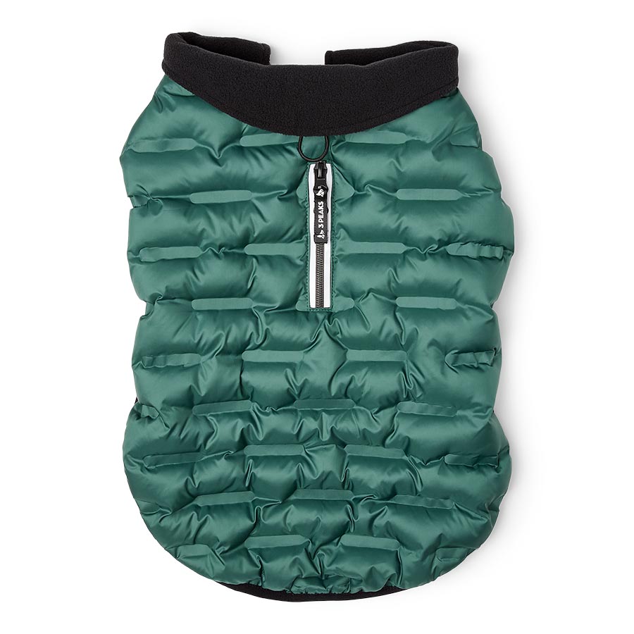 3 Peaks Shower Resistant Dog Parka Jacket Green/Ecru