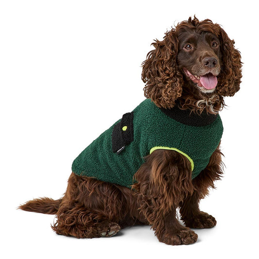3 Peaks Shower Resistant Sherpa Dog Jacket Green