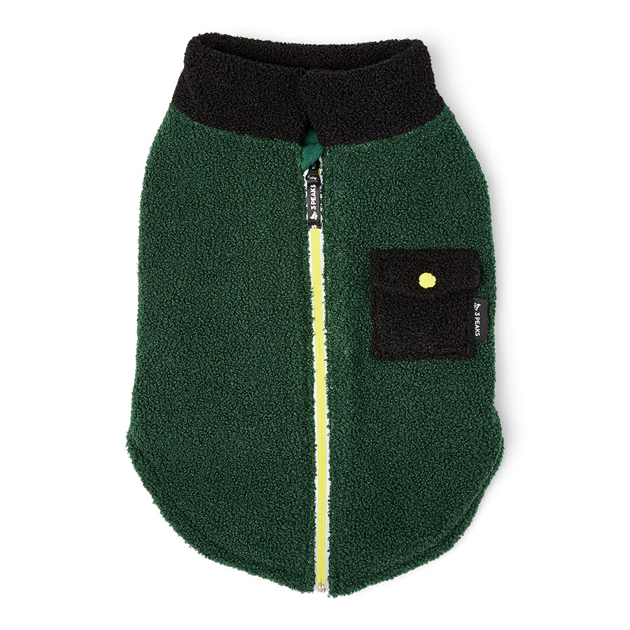 3 Peaks Shower Resistant Sherpa Dog Jacket Green
