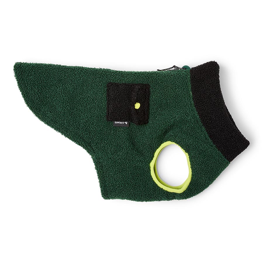 3 Peaks Shower Resistant Sherpa Dog Jacket Green