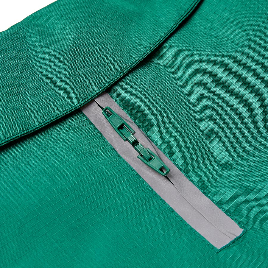 Pets at Home Ripstop Reflective Trim Dog Coat Green