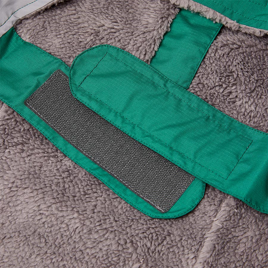 Pets at Home Ripstop Reflective Trim Dog Coat Green