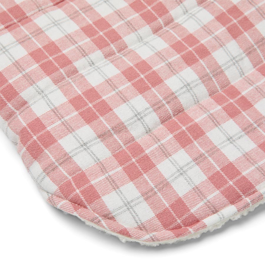 Pets at Home Quilted Plaid Dog Jacket Pink