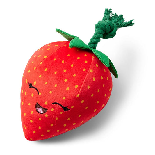 Pets at Home Sassy Strawberry Squeaky Dog Toy