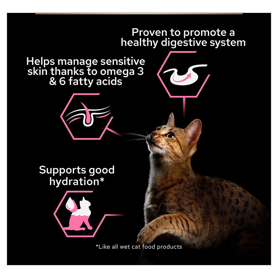 Pro Plan Delicate Digestion Wet Cat Food with Ocean Fish & Turkey Gravy 40 x 85g