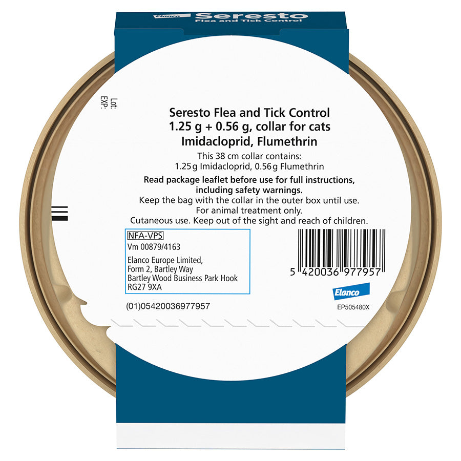 Seresto Flea & Tick Control Cat Collar 8kg & Under