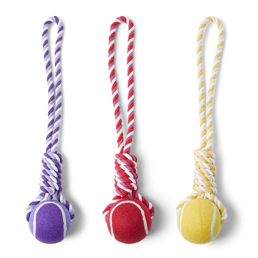 Pets at Home Tennis Ball Tug Dog Toy