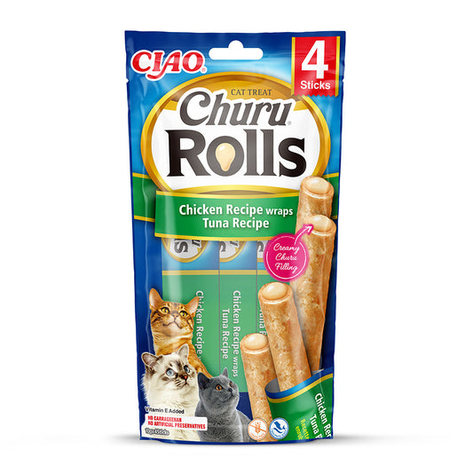 Ciao Churu Cat Treat Rolls Chicken & Tuna 4 x 10g