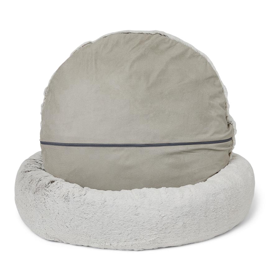 Pets at Home Snug Donut Dog Bed Snow Grey Large