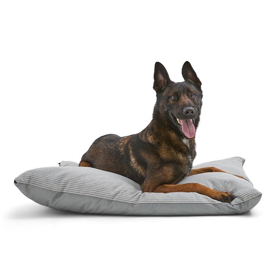 Pets at Home Pillow Mattress Dog Bed Grey Stripe