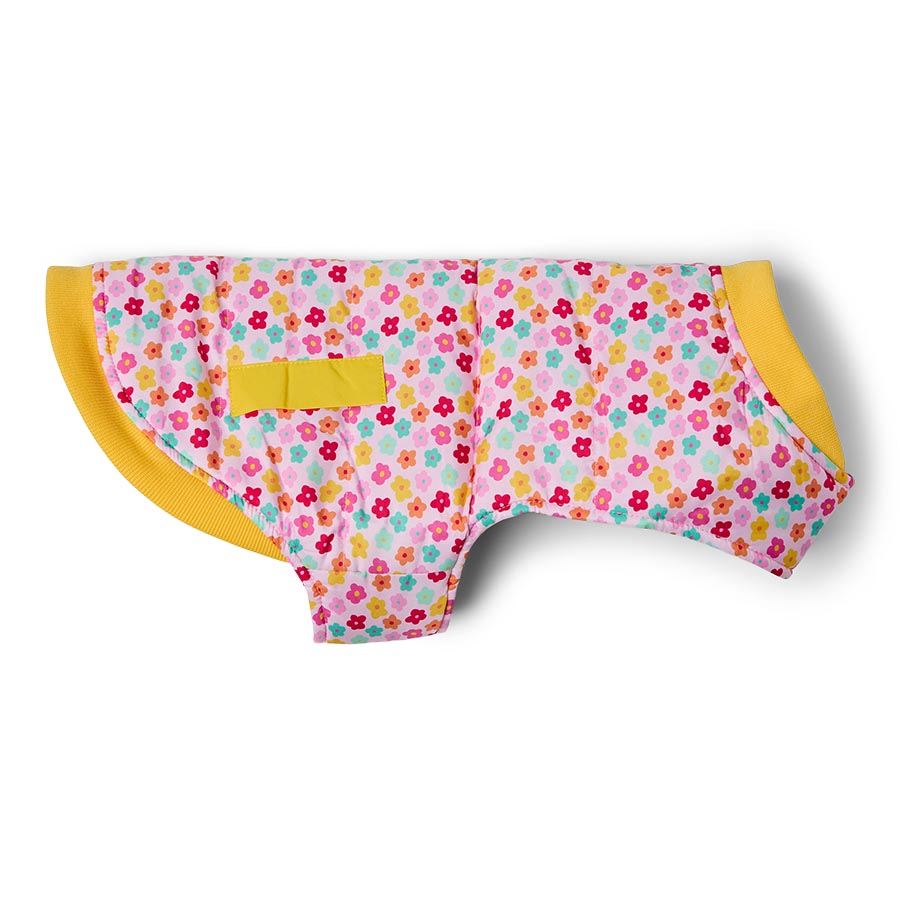 Pets at Home Ditsy Floral Reversible Dog Jacket Pink