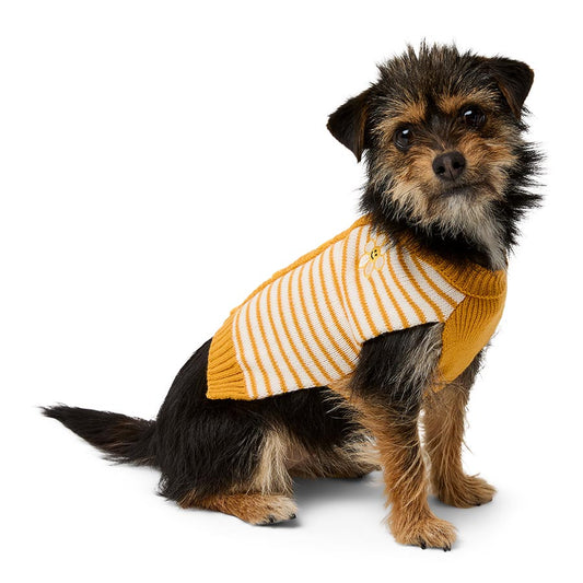 Pets at Home Striped Dog Cardigan Yellow