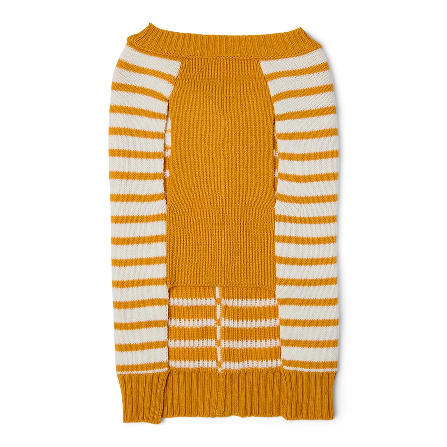Pets at Home Striped Dog Cardigan Yellow