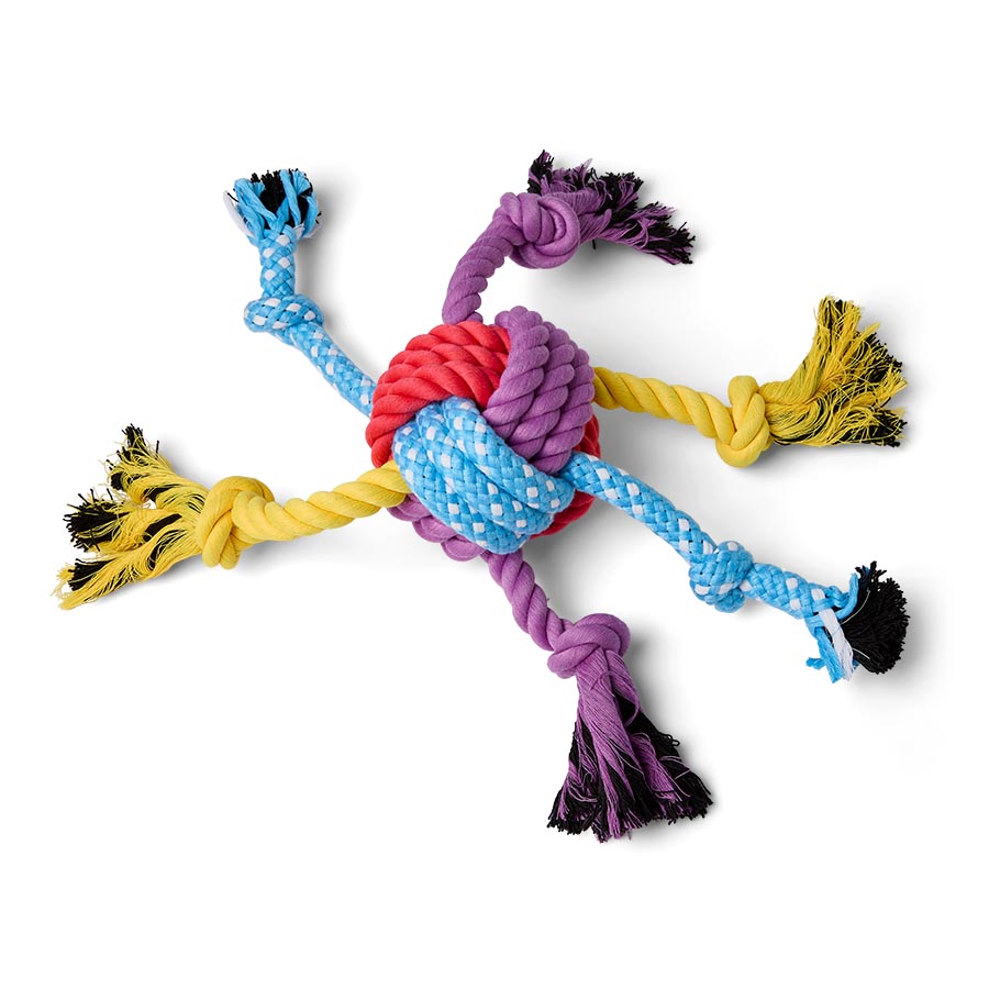 Pets at Home Sunny Daze Tropical Knott Rope Ball Dog Toy
