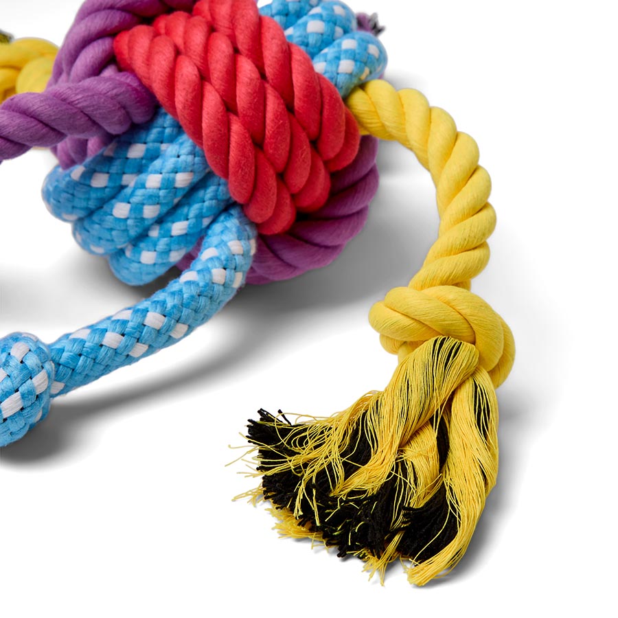 Pets at Home Sunny Daze Tropical Knott Rope Ball Dog Toy