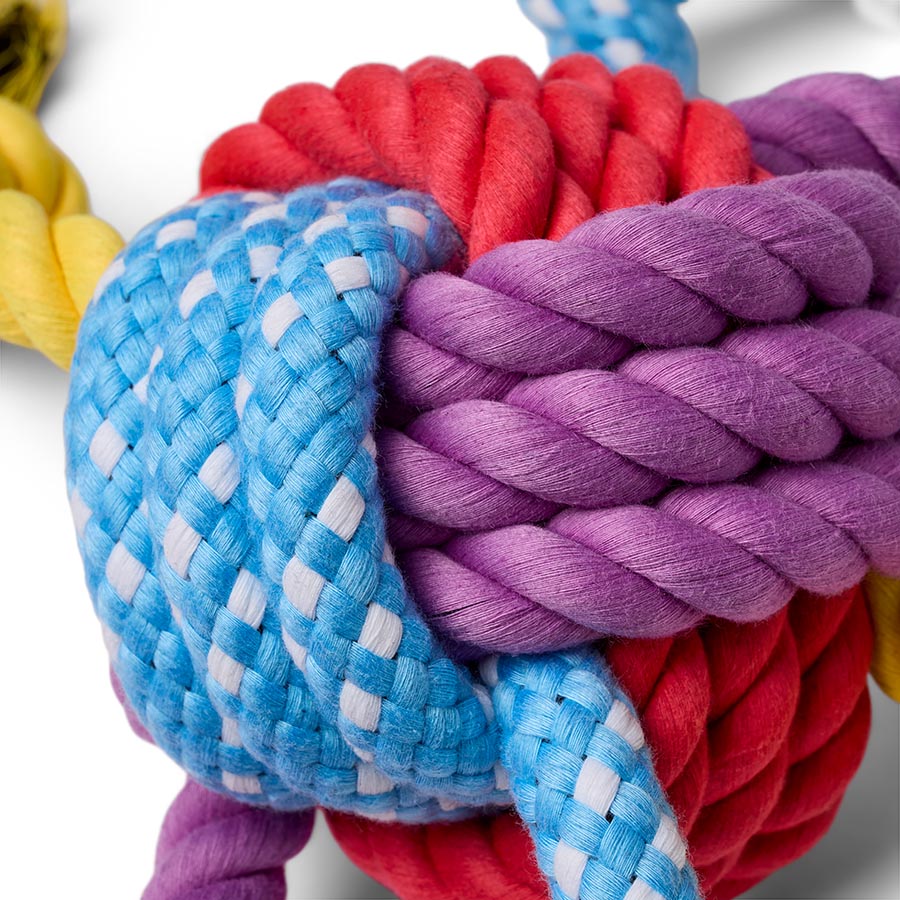 Pets at Home Sunny Daze Tropical Knott Rope Ball Dog Toy
