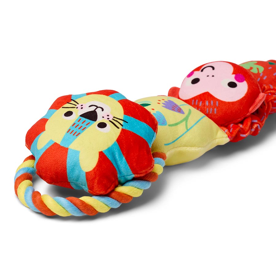 Pets at Home Sunny Daze Jungle Pals Rope Squeaky Dog Toy