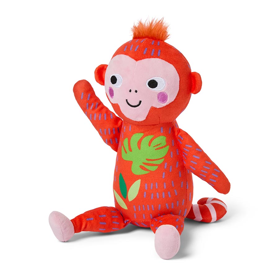 Pets at Home Sunny Daze Summer Medium Monty Monkey Squeaky Dog Toy
