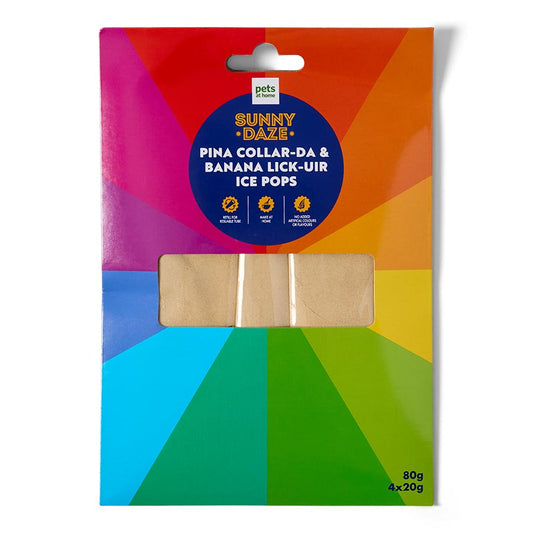 Pets at Home Sunny Daze Ice Pop Coconut & Pineapple & Banana x4 Refill Pack 80g
