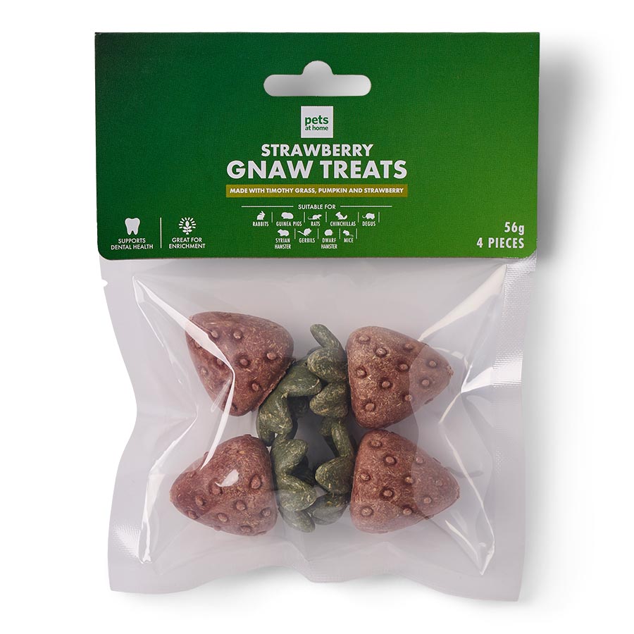Pets at Home Small Animal Strawberry Gnaw Treats 56g