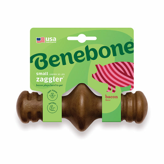 Benebone Zaggler Dog Chew Toy Bacon