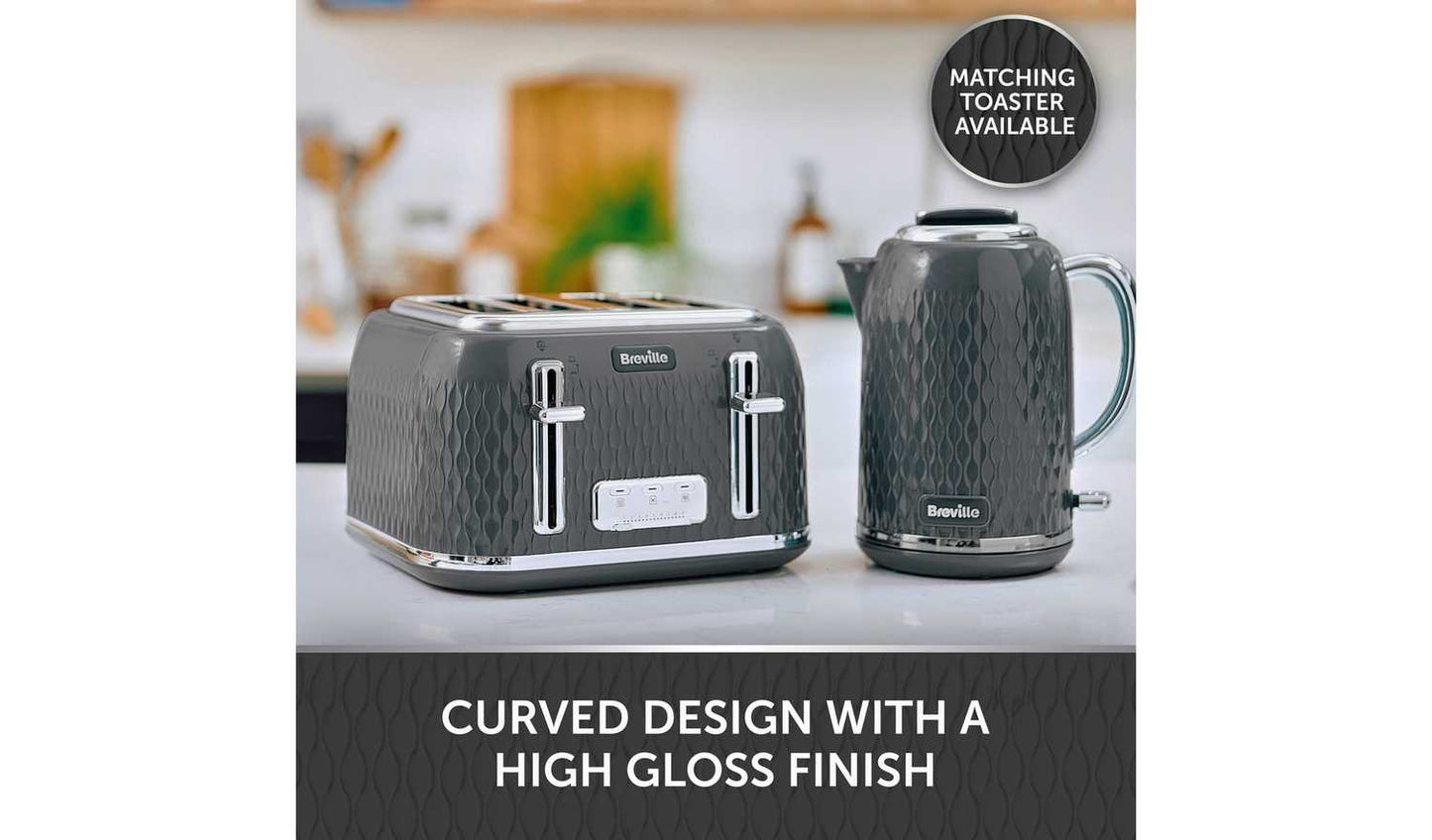 Breville VKT227 Curve Kettle - Grey and Chrome