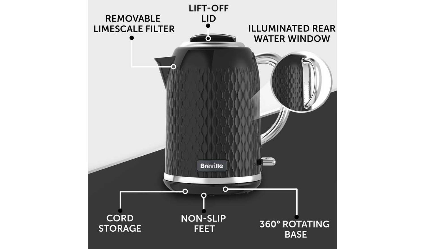 Breville VKT017 Curve Kettle - Black and Chrome