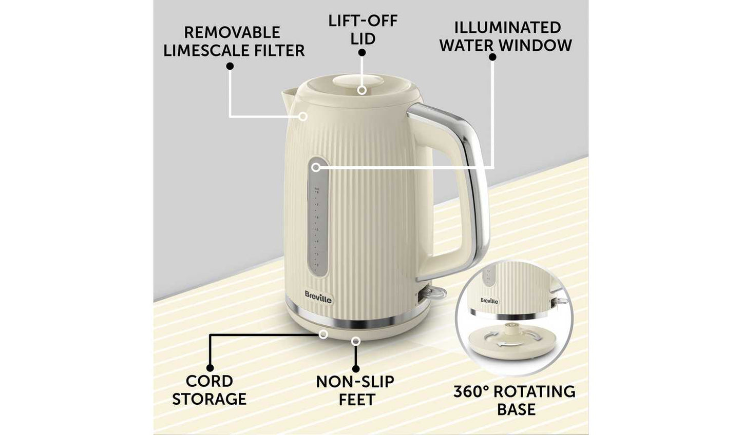 Breville VKT223 Bold Kettle - Cream and Silver