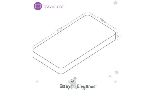 Baby Elegance 94 x 66cm Cool Flow Travel Cot Mattress