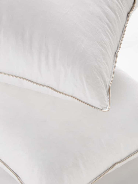 Set of 2 Medium 100% Cotton Goose Feather and Down Pillows