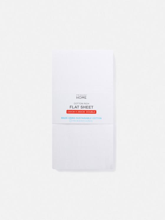Cotton Rich Double Flat Sheet