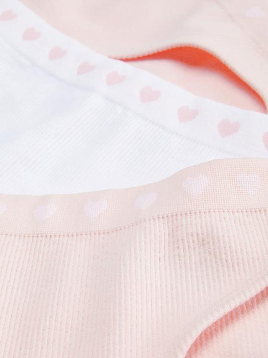 3pk Seamless Heart Elastic Briefs