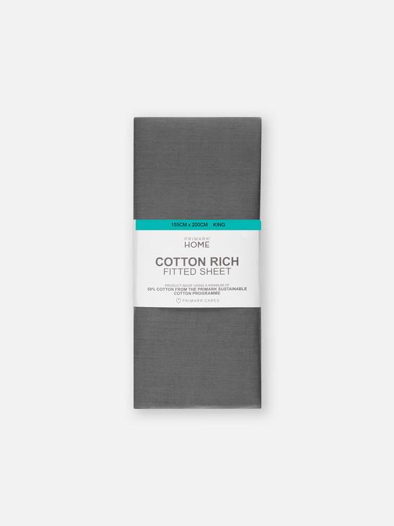Cotton Rich King Fitted Sheet