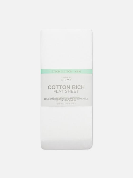Cotton Rich King Flat Bed Sheet