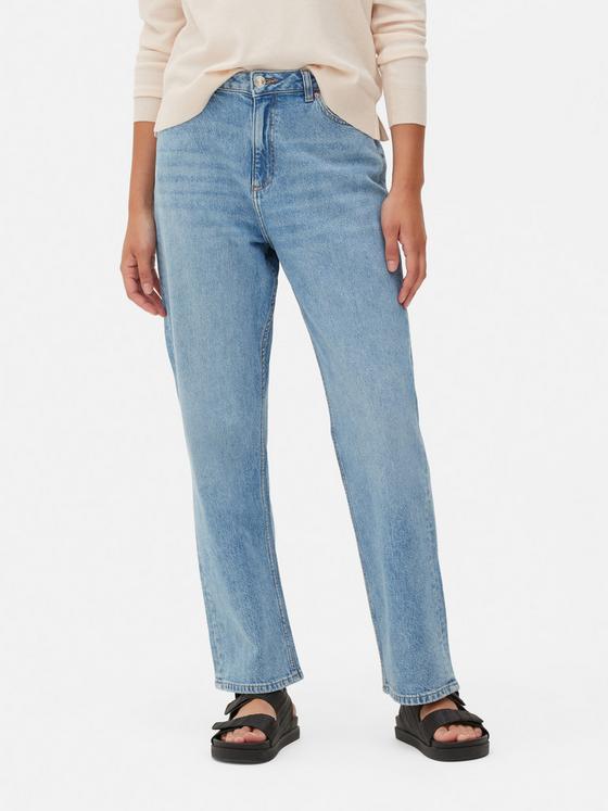 Straight Leg Denim Jeans